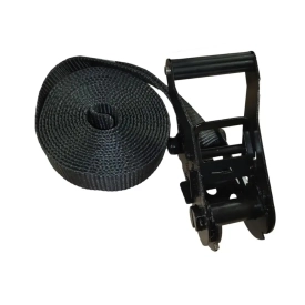 Jednodílný upínací pás s ráčnou a volným koncem, nosnost 2000 kg, Černý